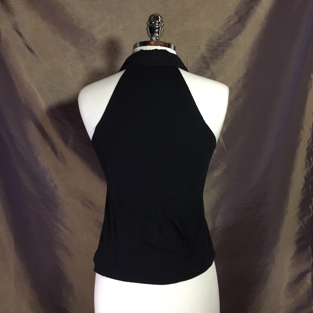 Bozzollo black sleeveless button up - Picture 2 of 5